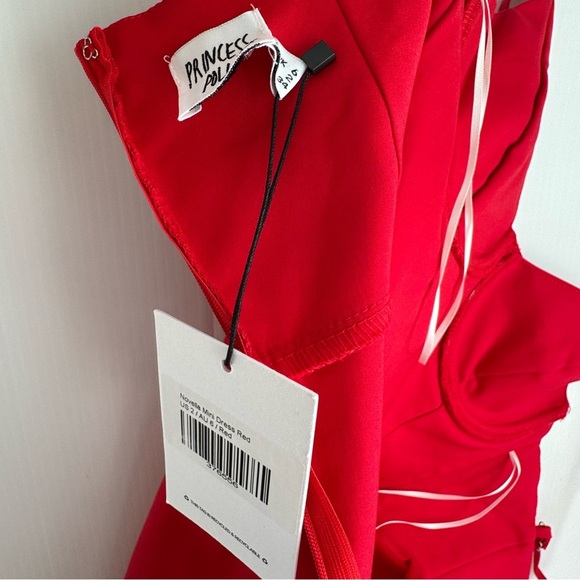 Princess Polly Novella Scarlet Mini Dress NWT size US 2 - Picture 3 of 11